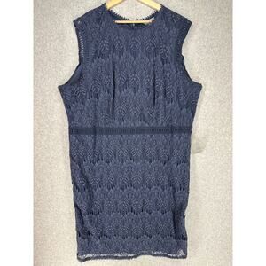 Love X Design Dress Womens Plus Size 4X Blue Lace Party Cocktail Formal NWT